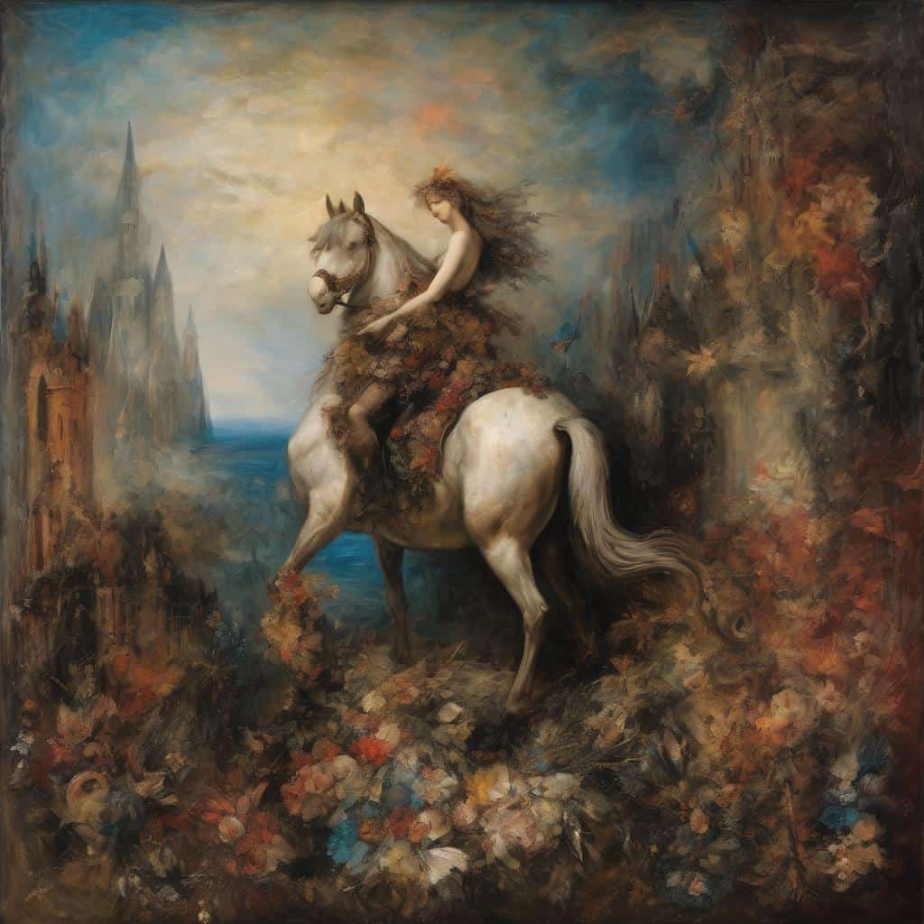 Ουάου, εντυπωσιακή ζωγραφική με μυστηριώδη και μεταφυσική ατμόσφαιρα, προσκυνά την τέχνη και την πνευματική αναζήτηση.